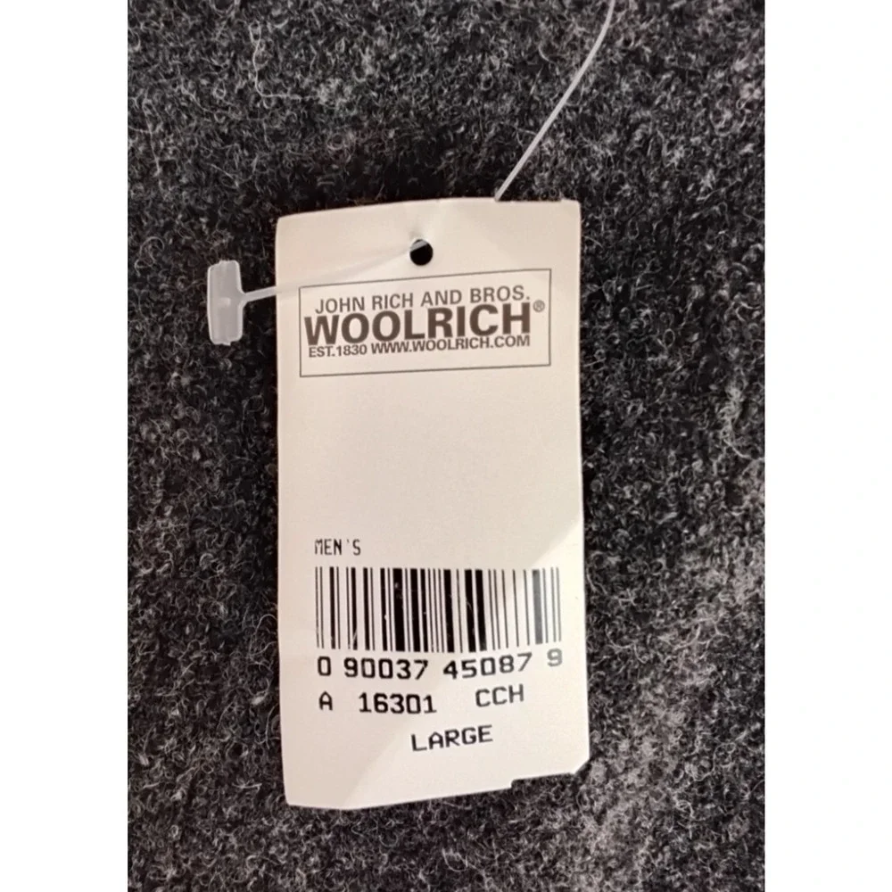 Woolrich Men's Voyager Jacket Large Stripe Grey/Red Full Zip NWT #Z5767